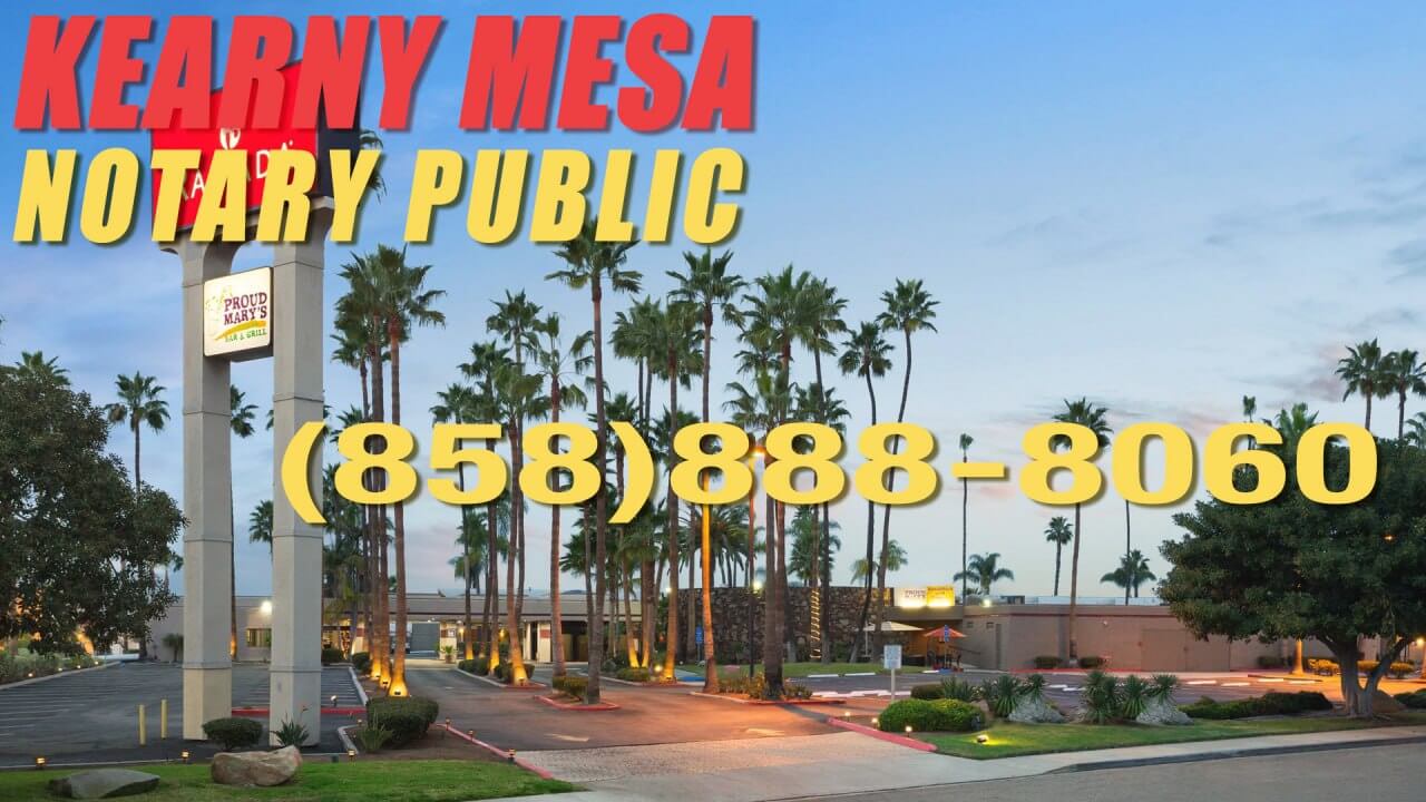 Kearny Mesa mobile notary and apostille services