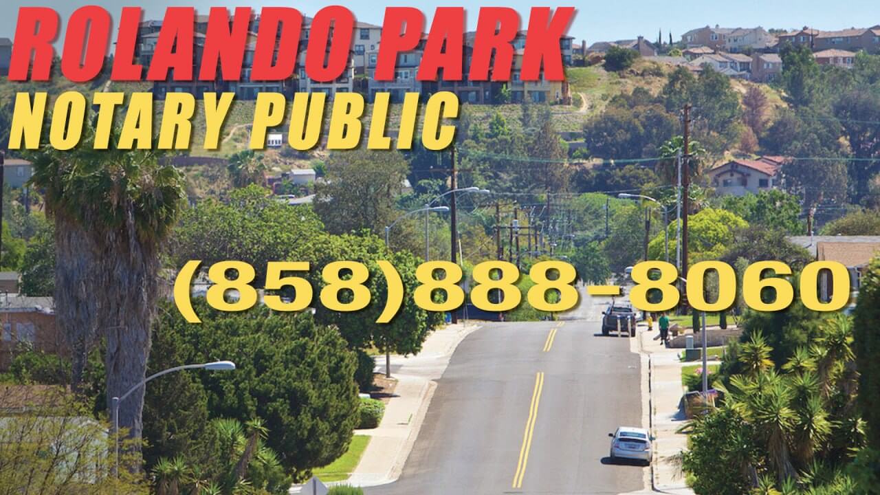 Rolando Park mobile notary and apostille services